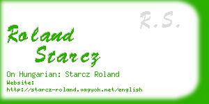 roland starcz business card